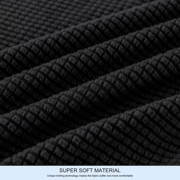 Svart, 2 separate setetrekk, teksturert mesh elastisk s