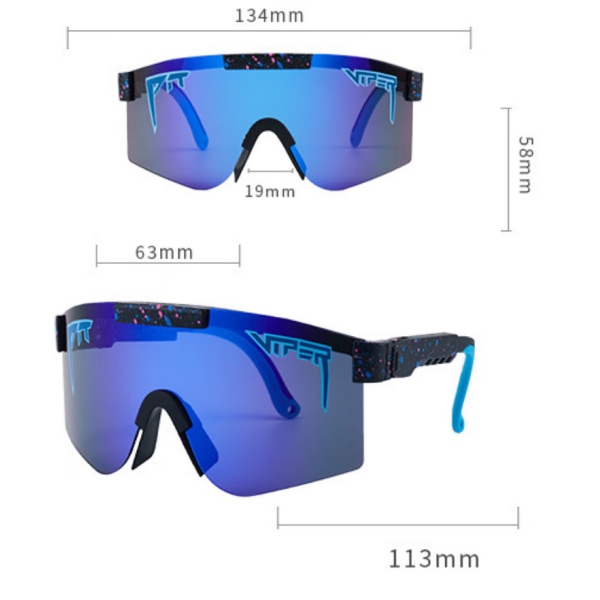 C12 Polariserede Cykelsolbriller til børn, UV400 beskyttelse Justerbar