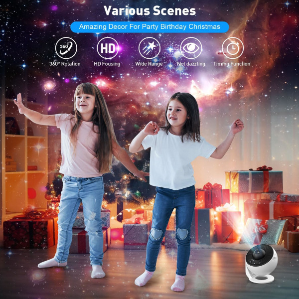 Planetarium Stjerneprojektor, Mexllex Realistisk Galaxy Lys Projektor