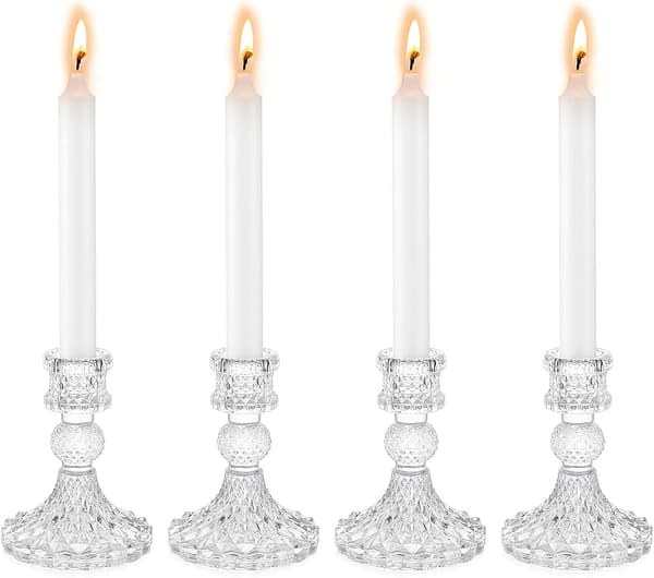 4 Glass Lysestaker Dekorative Lysestake Lysestake Konisk