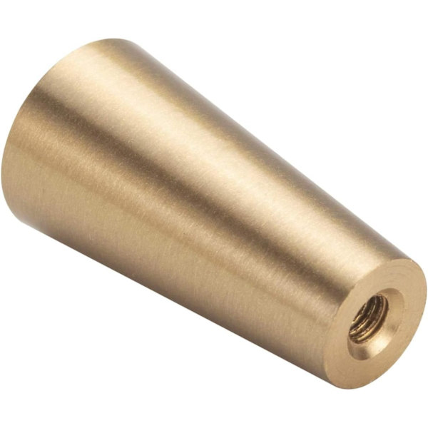 Sats om 4, väggkrokar i borstad mässing, 45 mm x 15 mm, guldkappa