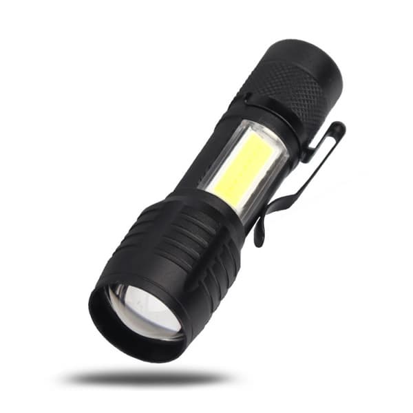2 stk. oppladbare LED-lommelykt, kraftig, profesjonell