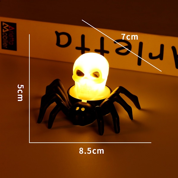 Halloween-lyhty Hämähäkkipää Lamppu Ympäristökoriste Tarvike