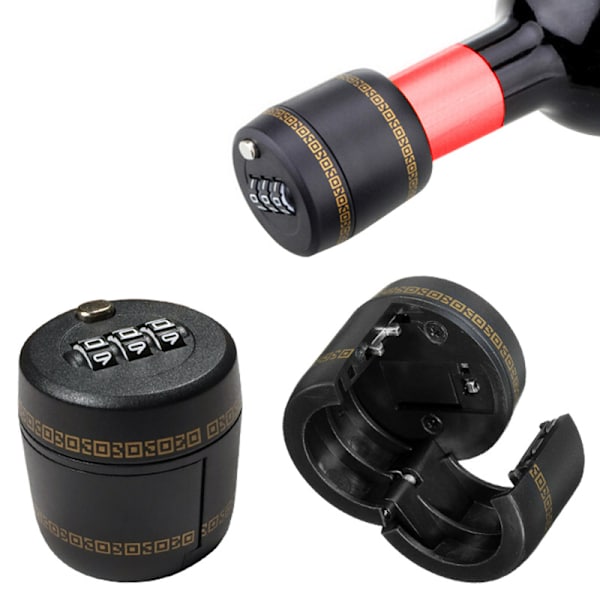 2-delad kombinationslås för vin, drycker, numeriska koder, bo