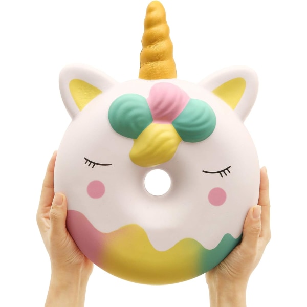 13 tum Squishies Jumbo Unicorn Donut Kawaii Mjuk Långsam Stigande S