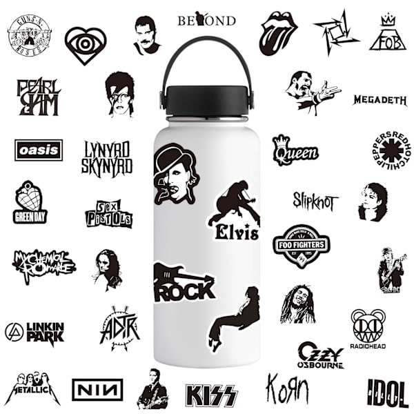 50 Rock Rock Punk -bändin graffititarrat Matkalaukku Moottoripyörä Skat