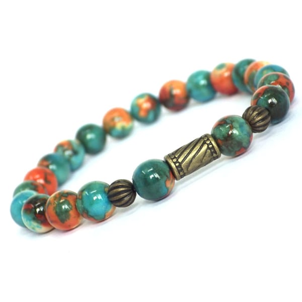 Diameter 10mm tibetansk armbånd til kvinder vintage stil i natur