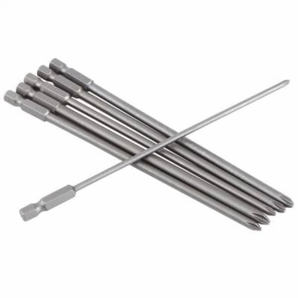 6 stk. S2 stål magnetisk skruetrækker bitsæt 1/4 tommer skaft 150mm P
