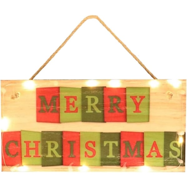 Outdoor Ornament Merry Christmas Hanging Wooden Wall Signs Decora