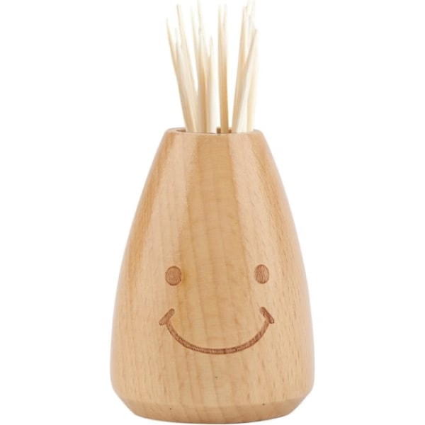 Tandpepparkhållare, trätandpeppark, söt leende ansikte Trä toot