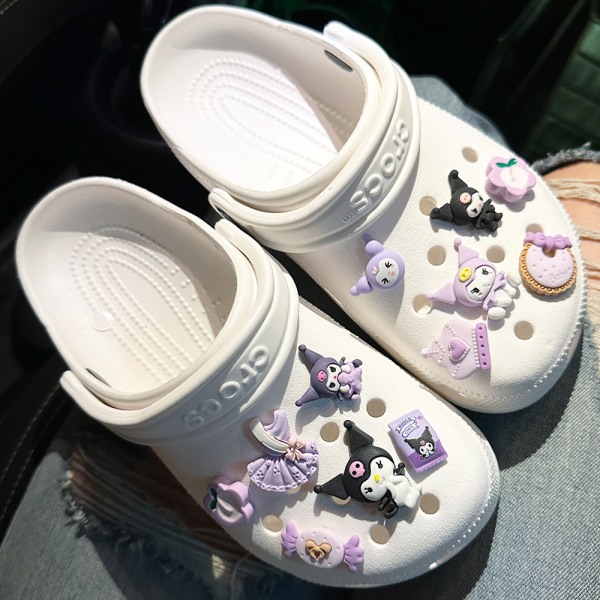 12 st Candy Kurome skoprylar för Croc Charms för tonåringar Man