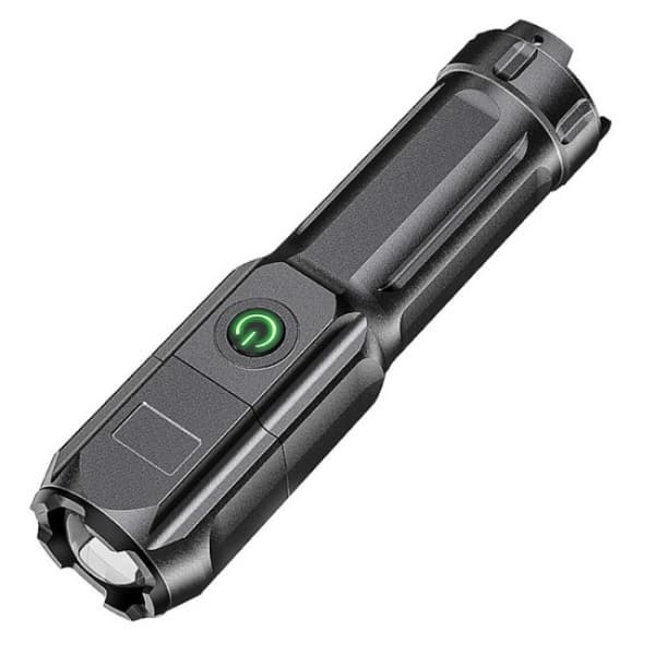 Ladattava LED-taskulamppu XPE Zoom musta
