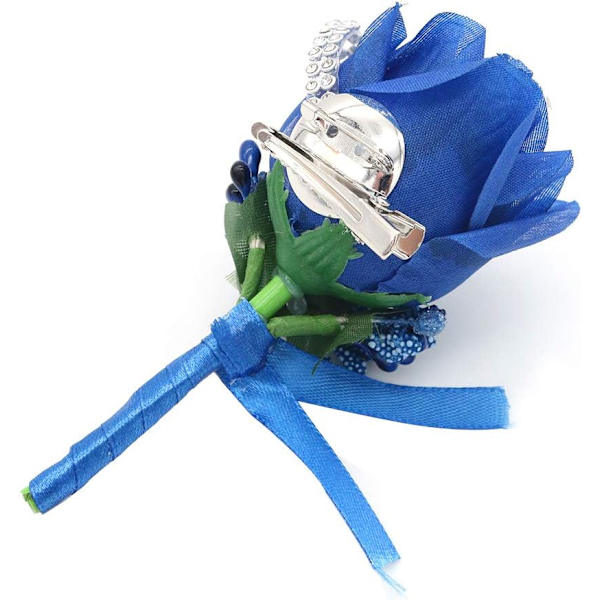 2 stk Kunstig Blomster Menn Boutonniere Håndlaget Silke Rose Menn Cor
