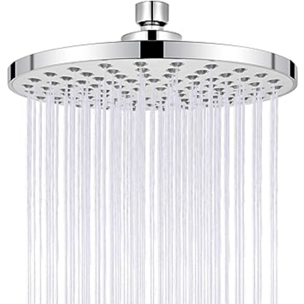 Fixed Shower Head, High-Pressure 8 inch Shower Head, Round Luxury