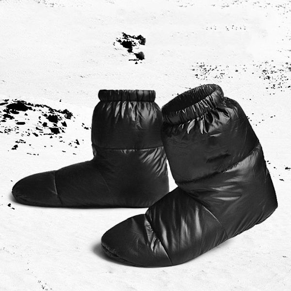 Svart storlek M, utomhus varma dunbenvärmare, höga strumpor, vinter