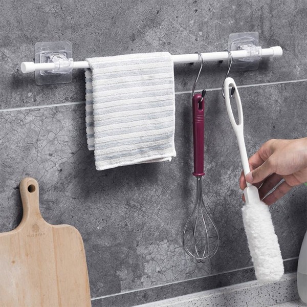 Gardinstångsfäste, 6 * 6 transparent 4-delad uppsättning av gardinstång