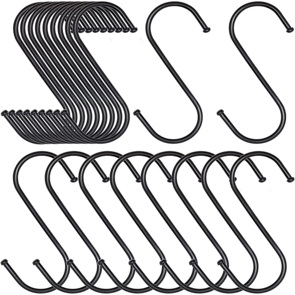 Små S-krokar (20 delar), multifunktionskrokar i metall för kök