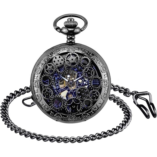 Mekaninen taskukello miehille, Vintage taskukello, Steampunk