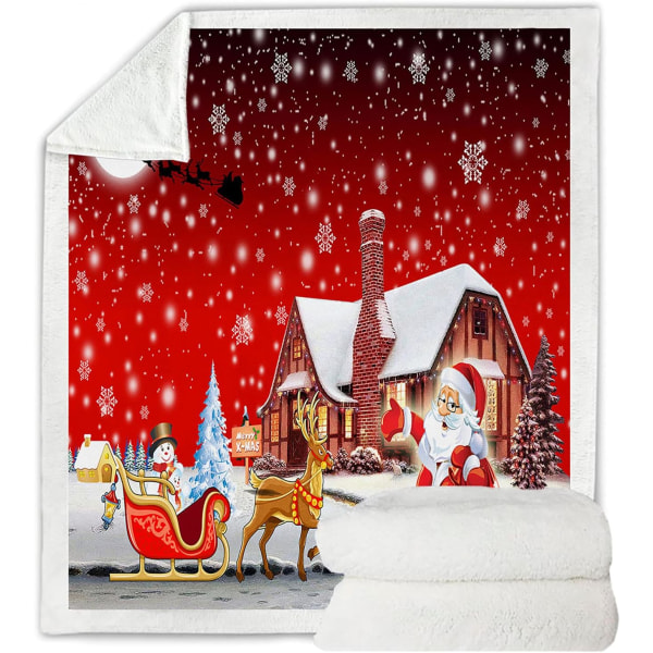 Rød Santa's Galaxy Snow Blanket Bedding, Digital Printing, Soft M
