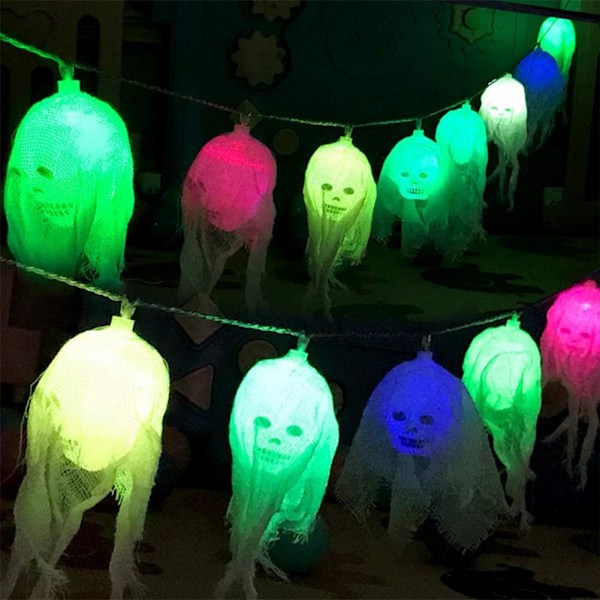 Halloween-rekvisita 10 LED Halloween dekorative lys batteridrevet