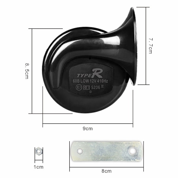 Tog Horn 12V 300dB Vanntett for Motorsykkel Lastebil Tog Båt C