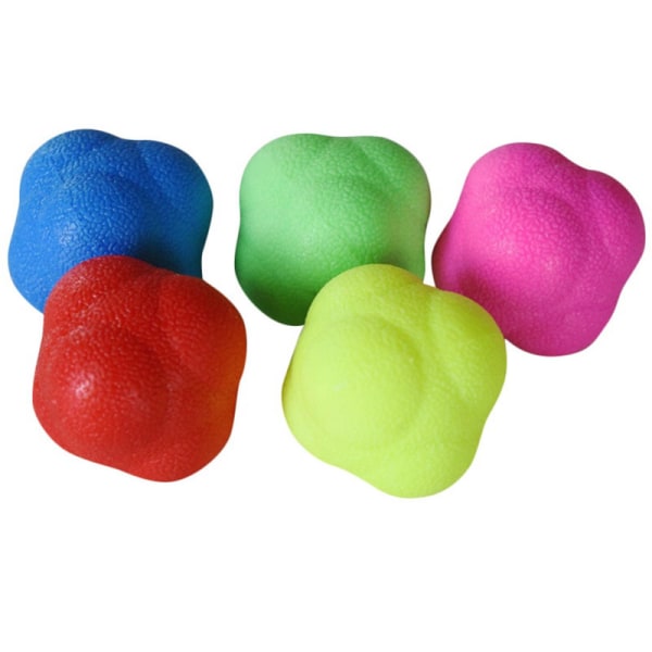 5 stk. reaktionsbolde af gummi til smidighed og refleks