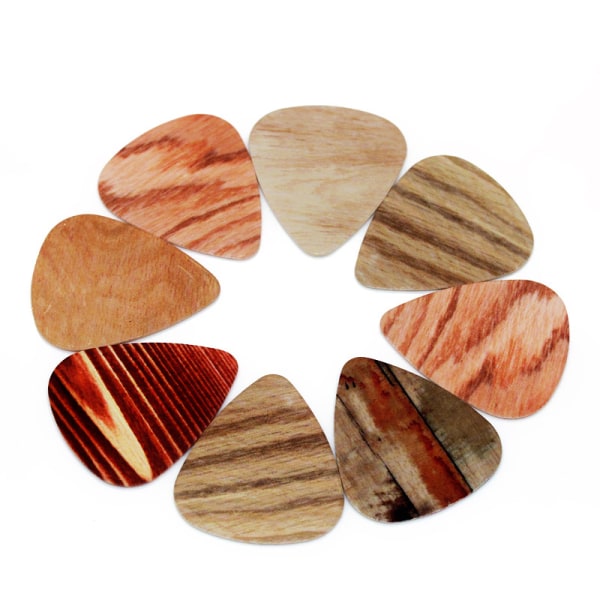 20 pack Plectrum, Wood multicolour