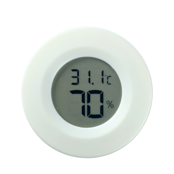 White Mini Hygrometer, 4 Pack Small Digital Thermometer Hygromete