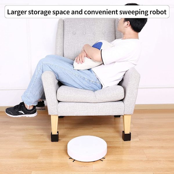 1 set med 4 svarta möbelben i kolstål, möbelhöjare som ger 5 cm extra höjd