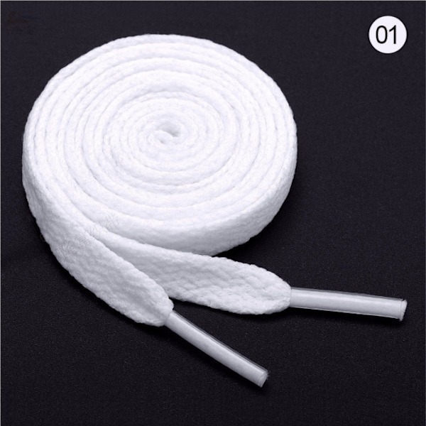 1 st skosnöre - Vit - Platt [140 cm] Vit one size