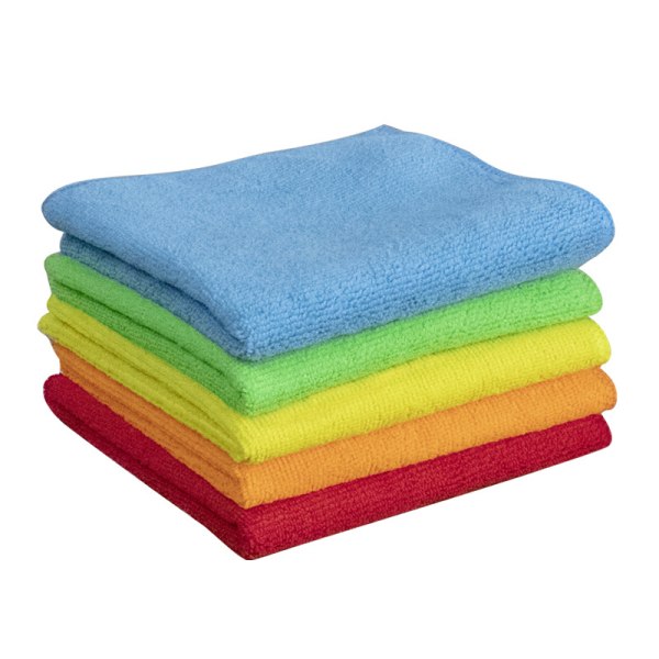 5pcs Microfiber Absorbent Cloths, Kitchen Dish Cloths, Scouring P