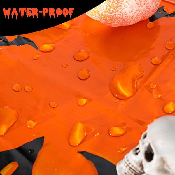 137x180cm Halloween Plastduk Rektangulær Gresskar Flaggermus Sk