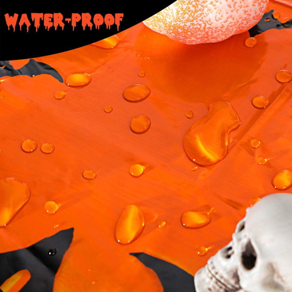 137x180cm Halloween Plastik Dugt Rektangulær Græskar Bat Sk