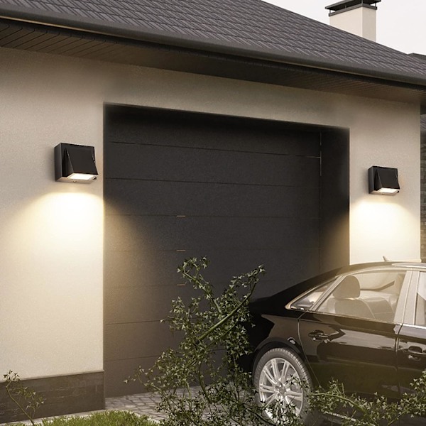 Tealight Udendørs Vægslampe - 2 stk., LED Vægslampe IP65 Vandtæt