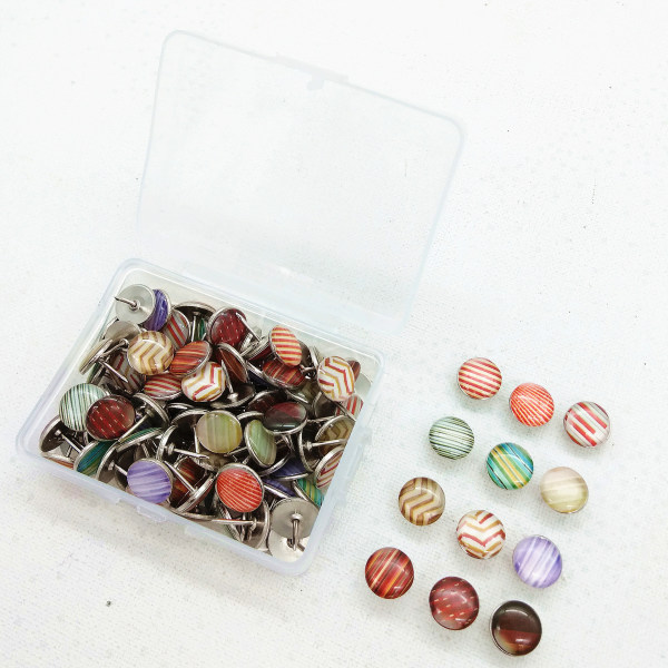 100 st Creative Fashion Push Pins Dekorativa Push Pins för Wall M