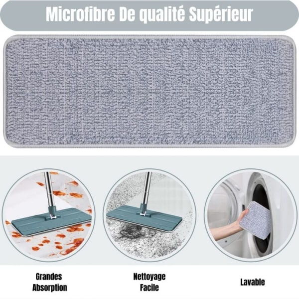2 Mikrofiber Mopppåfyllnadsöverdrag - Auto Clean And Dry Mopp - Rep