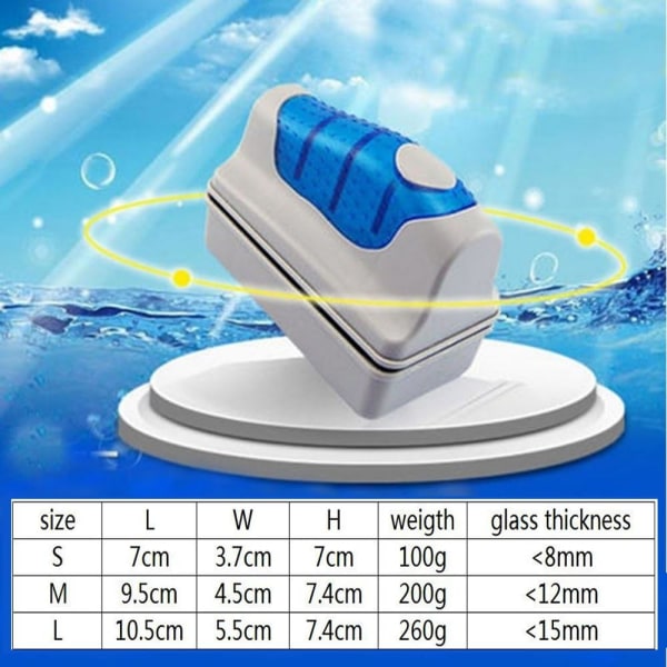 Magnetisk akvariefisketank Glasskraber Akvatisk algeskraber C