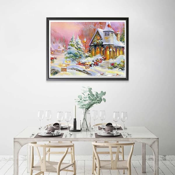 （12）2 stk DIY Diamantmaleri Julekit, 5D Jule Emb