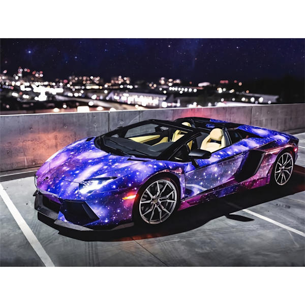 5D timanttimaalaus mukautettu superauto (5) autoliima timanttiristi s