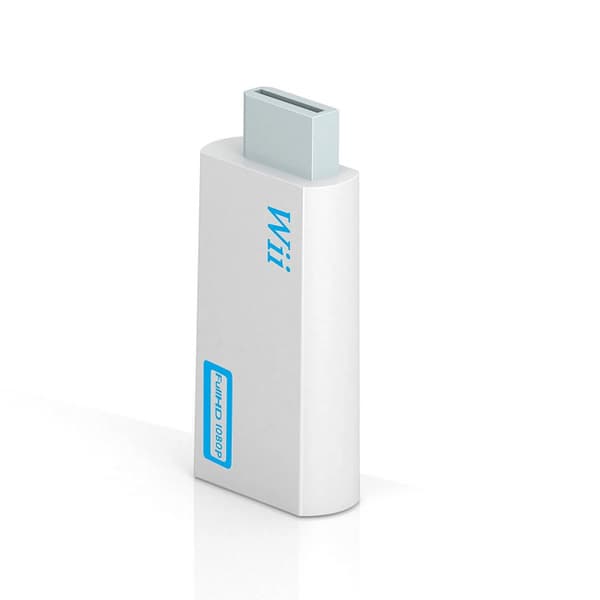 Wii til HDMI-adapter, 1080p Full-HD Nintendo Hvit
