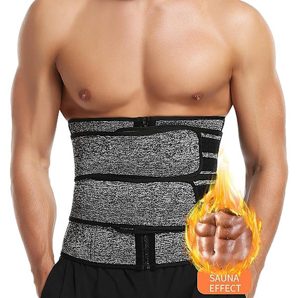 Män Neopren Bastu Midjetränare Korsett Svettbälte Träning Fitness