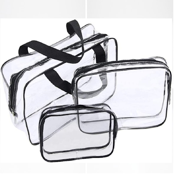 3 i 1 Presentpåsar Transparent PVC Resväska Vattentät Multifunc