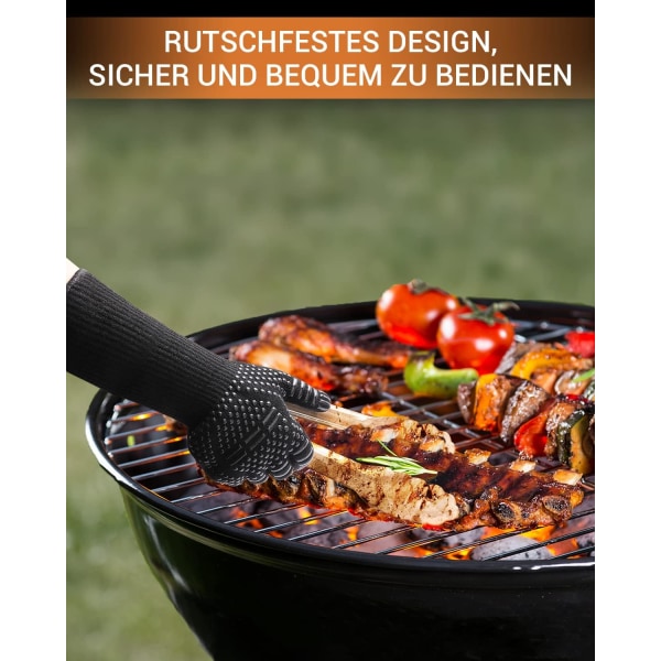 Grillhandskar, värmebeständiga ugnshandskar upp till 1472°F värmebeständiga