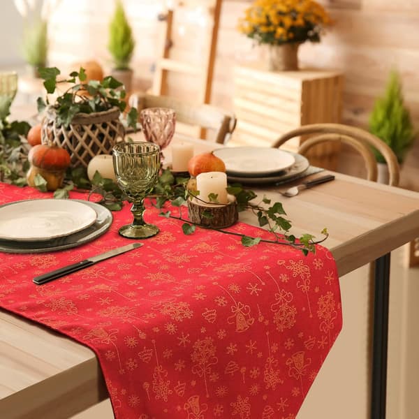 Julebordløper brodert bordløperdekor snøfnugg C