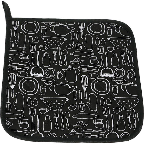 Peruskeittiön puuvillainen sienipotholder, lämmönkestävä