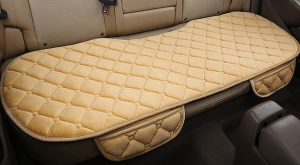 Beige Universal Bilbaksäte Interiörskydd Kudde Matta
