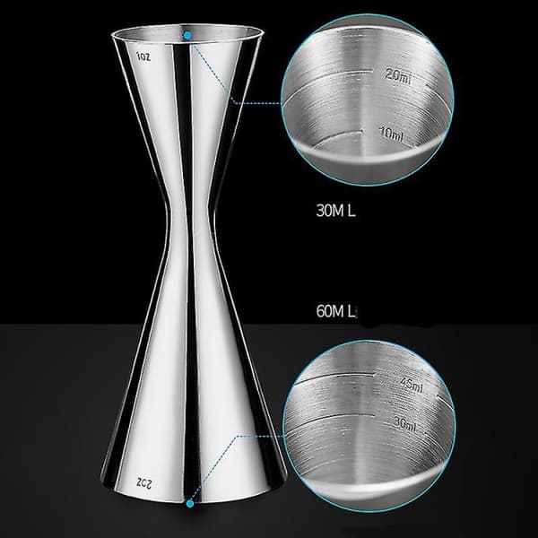 Bar Jigger Dobbelt Cocktail Jigger Bar Mål Bar Værktøjer 30/60ml,