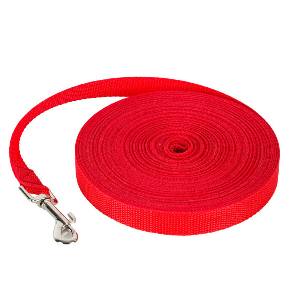 Dog Training Leash (10m Red) Long Hands Free Nylon Strap for Dogs