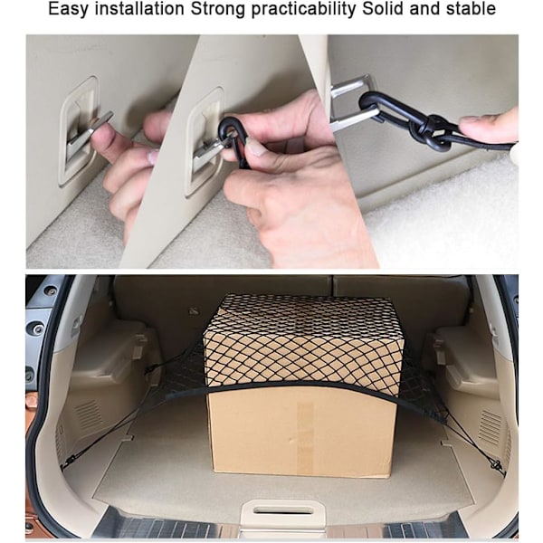 Verkkotasku, 70 * 70cm Auton säilytystasku Joustava venytyskuorma-auto