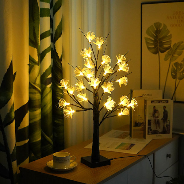 24 kpl led-valokuitu puuvalo joulu valkoinen unelmahuone